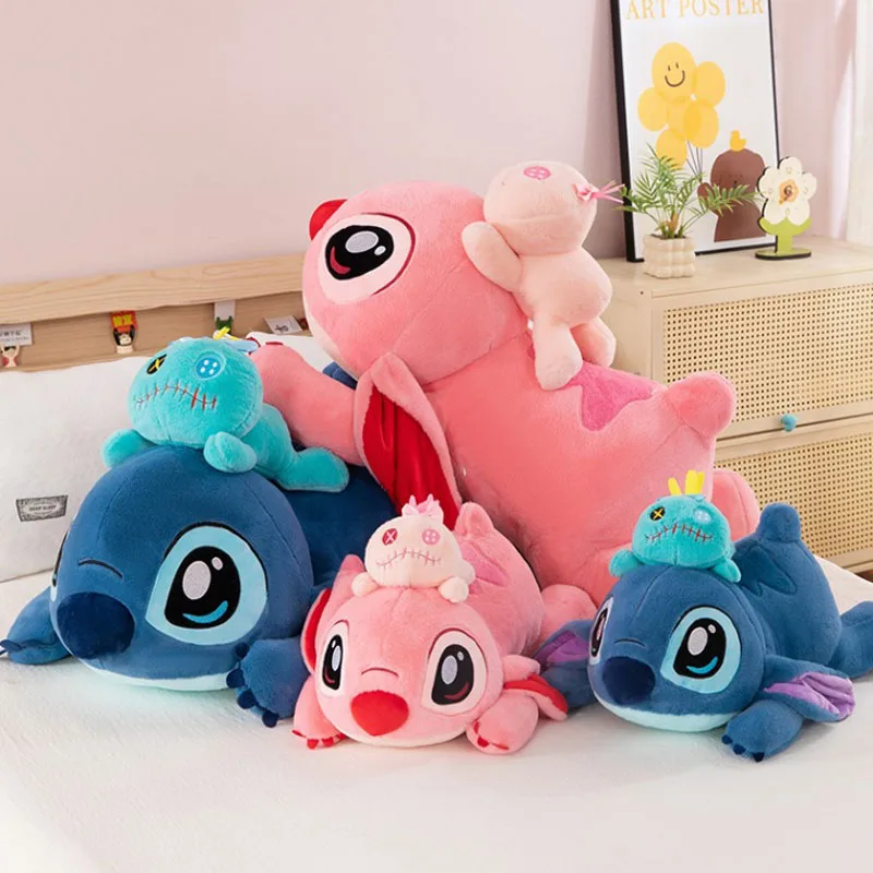 

40-100 см Disney Lilo & Stitch плюшевые игрушки мультфильм аниме плюшевые лежачие осанки Scrump куклы подушка мягкий рождественский подарок для ребенка
