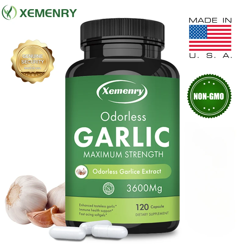 

Premium Garlic Supplement 3600 Mg - Supports Immune System, Blood Pressure and Cholesterol Health