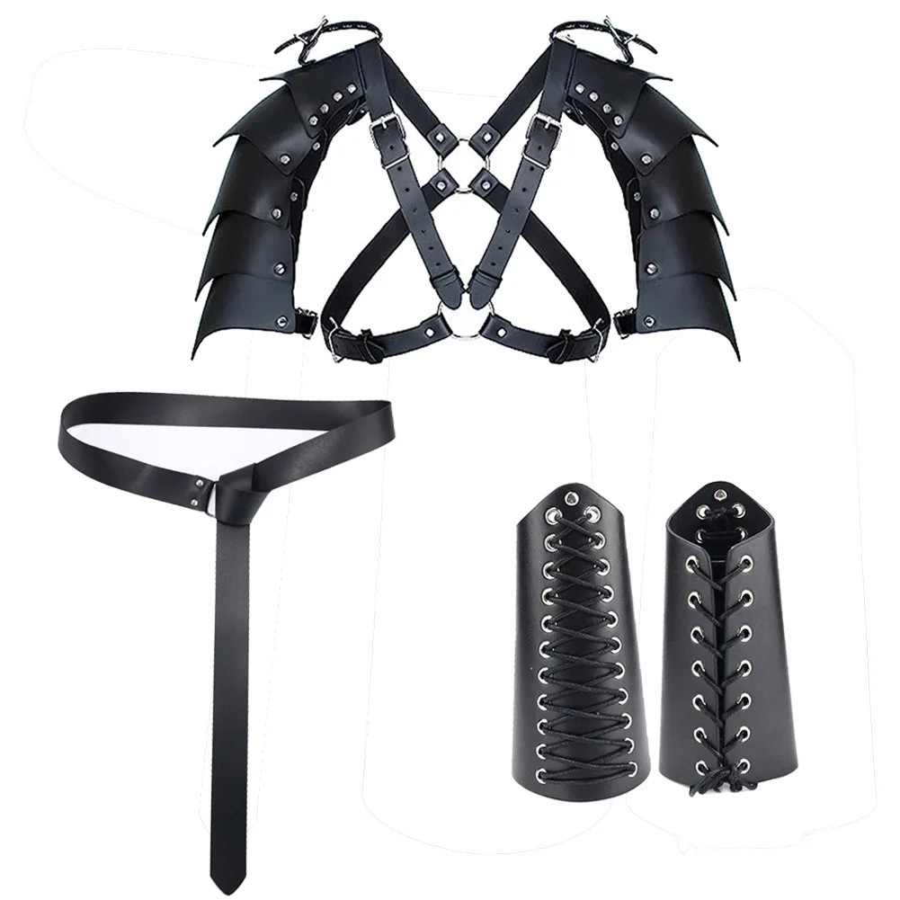 Ridder Cosplay Middeleeuwse Fantasie Korset Gordel Renaissance Viking Mannen Fantasia Rekwisieten Pantser Volwassen Brede Riem Kostuum Accessoires