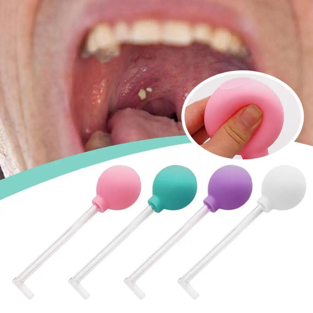 Tonsil Stone Remover Tonsil Stone Removal Tool Right Angle PVC Suction Ball Reduce Bad Breath Throat Suction Tube Mouth Cleaner