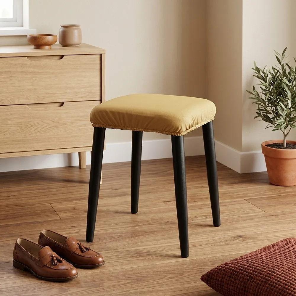 New PU Stool Seat Cover Non Slip Removable Chair Seat Cover Protective Smooth Surface Dining chair cover Living Room Seating