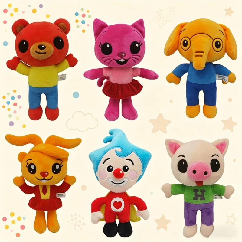 Nuevo Peluche de Payaso Plim Plim, Adorable y Suave, 25 cm, Muñeco de Peluche, Anime Kawaii, Mago, Malabarista, Figura de Peluche, Regalo de Cumpleaños
