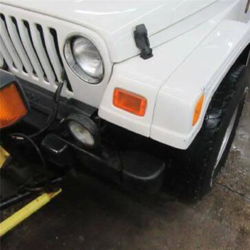 1 مجموعة غطاء محرك السيارة الأسود قفل مشبك هود مزلاج قفل الصيد مشبك ل جيب TJ و JK Wrangler-M53K