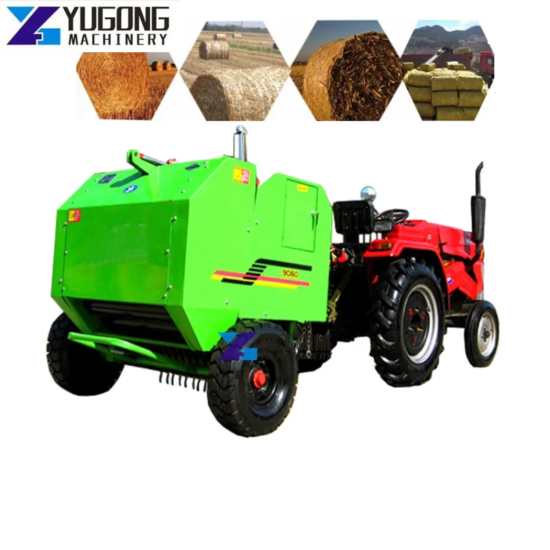 Straw Crushing Baler/ Automatic Grass Crushing Packaging Machine/ Corn Straw and Grass Wrapper Machine with