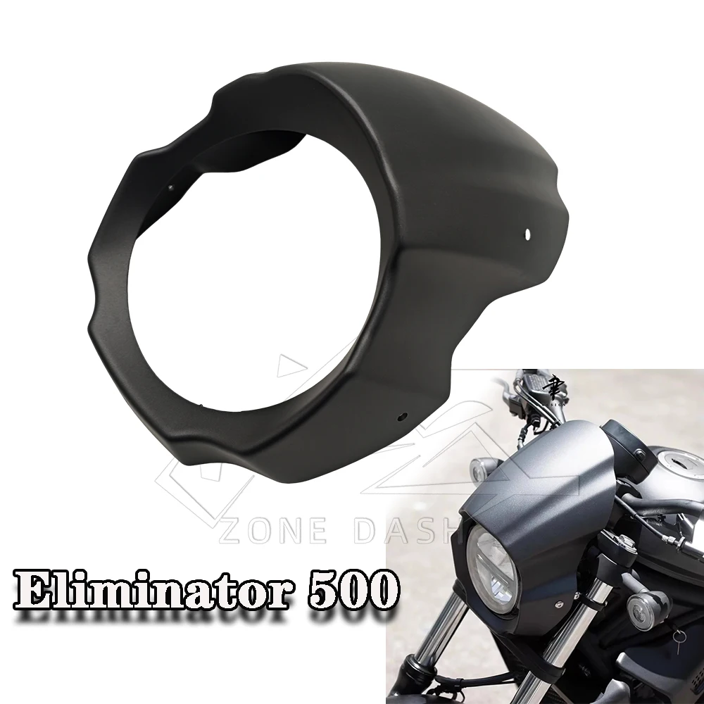 Motorcycle Fit For Kawasaki Eliminator 500 SE ABS 2024 2025 Headlight Bezel Cockpit Fairing Deflector Black Trim Cover Headlight