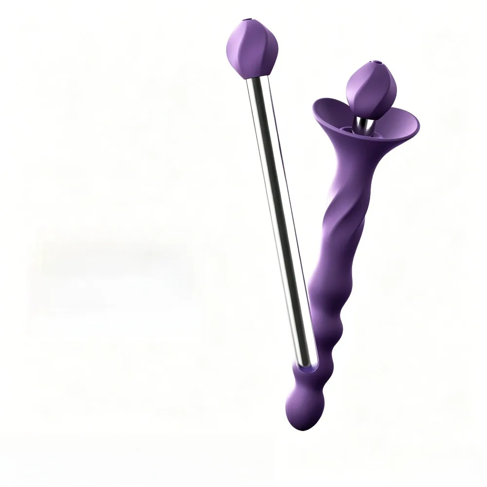 2-in-1 vibrating anal plug set, detachable silicone anal trainer, suitable for beginners, unisex sex toy.