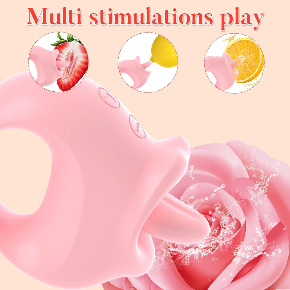 Realistic Tongue Vibration Ring 10 Speed Licking Toy USB Rechargeable Quiet Waterproof G-spot StimulatorRelaxing moment view 4