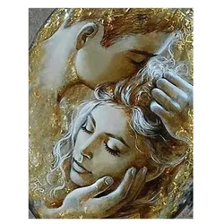 5D DIY Diamond Painting Love Kiss Picture Decor Full Round Drill Mosaic Rhinestones Diamond Embroidery Wall Home Decor