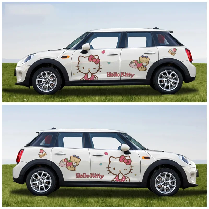 

Sanrio Sticker Car Body Decoration Car Clothes Waterproof Sunscreen Stickers Cartoon Hello Kitty Car Decoration Accessories Gift