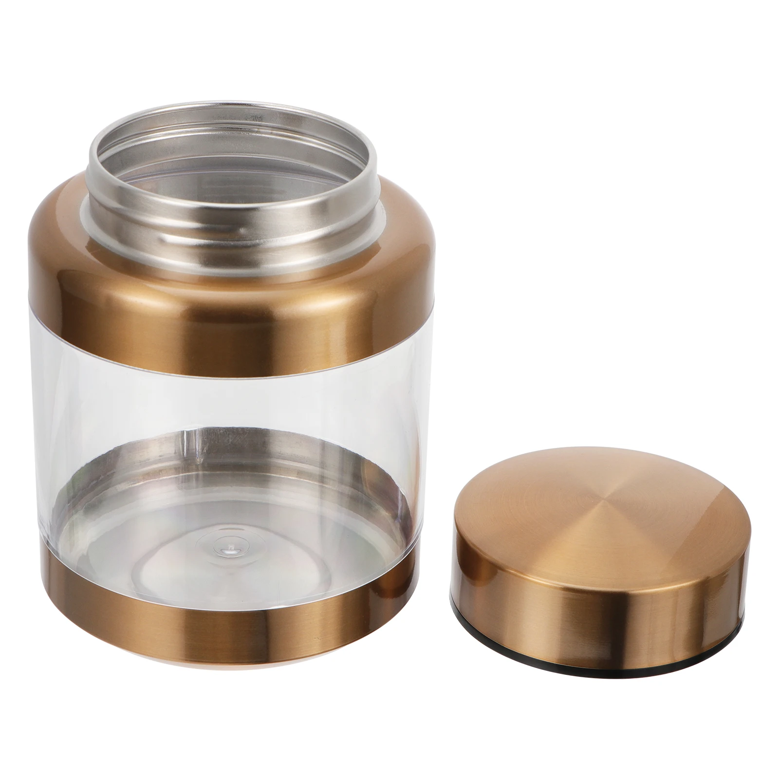 

Sealed Canisters Food Storage Containers Stainless Steel Jars Dried Fruit Coffee Bean Jar Transparent Bottles Cereal