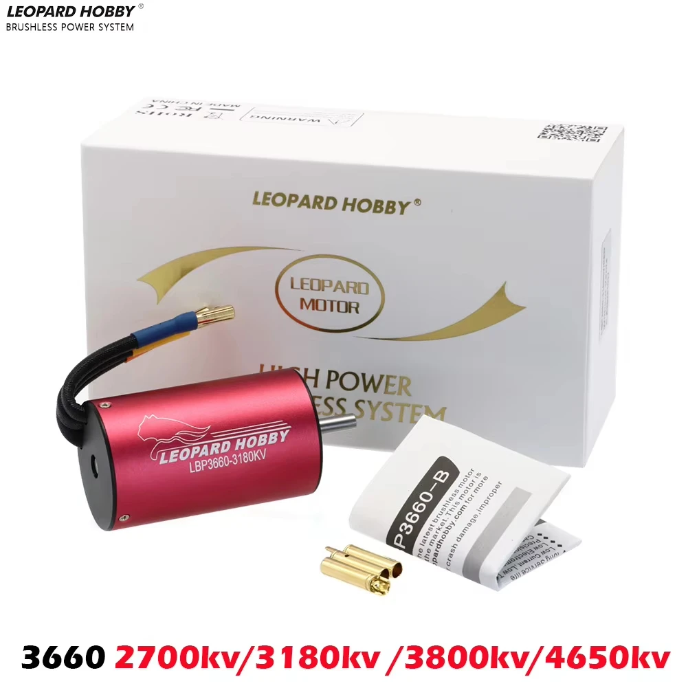 Leopard Hobby 3660 5.0mm Shaft 4650KV 3800KV 3180KV 2700KV Waterproof Brushless Motor For 1:10 Rc Car Traxxas Slash Wltoys Axial