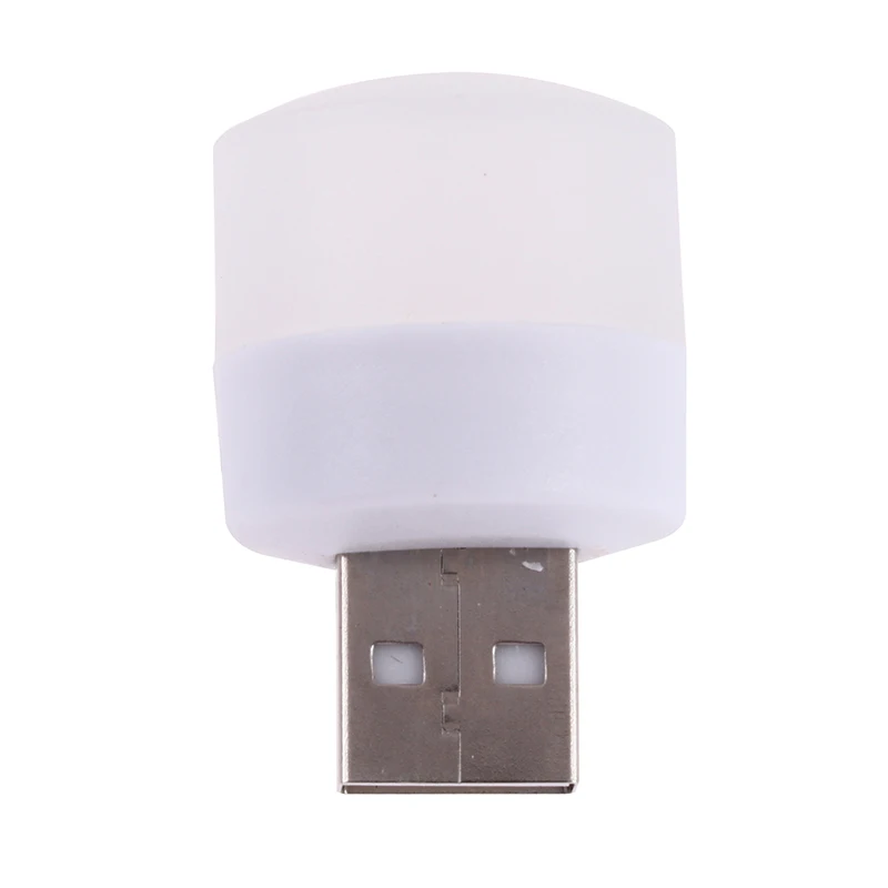 Lampu colokan USB lampu komputer ponsel pengisi daya USB lampu buku kecil LED pelindung mata lampu baca lampu malam bulat kecil