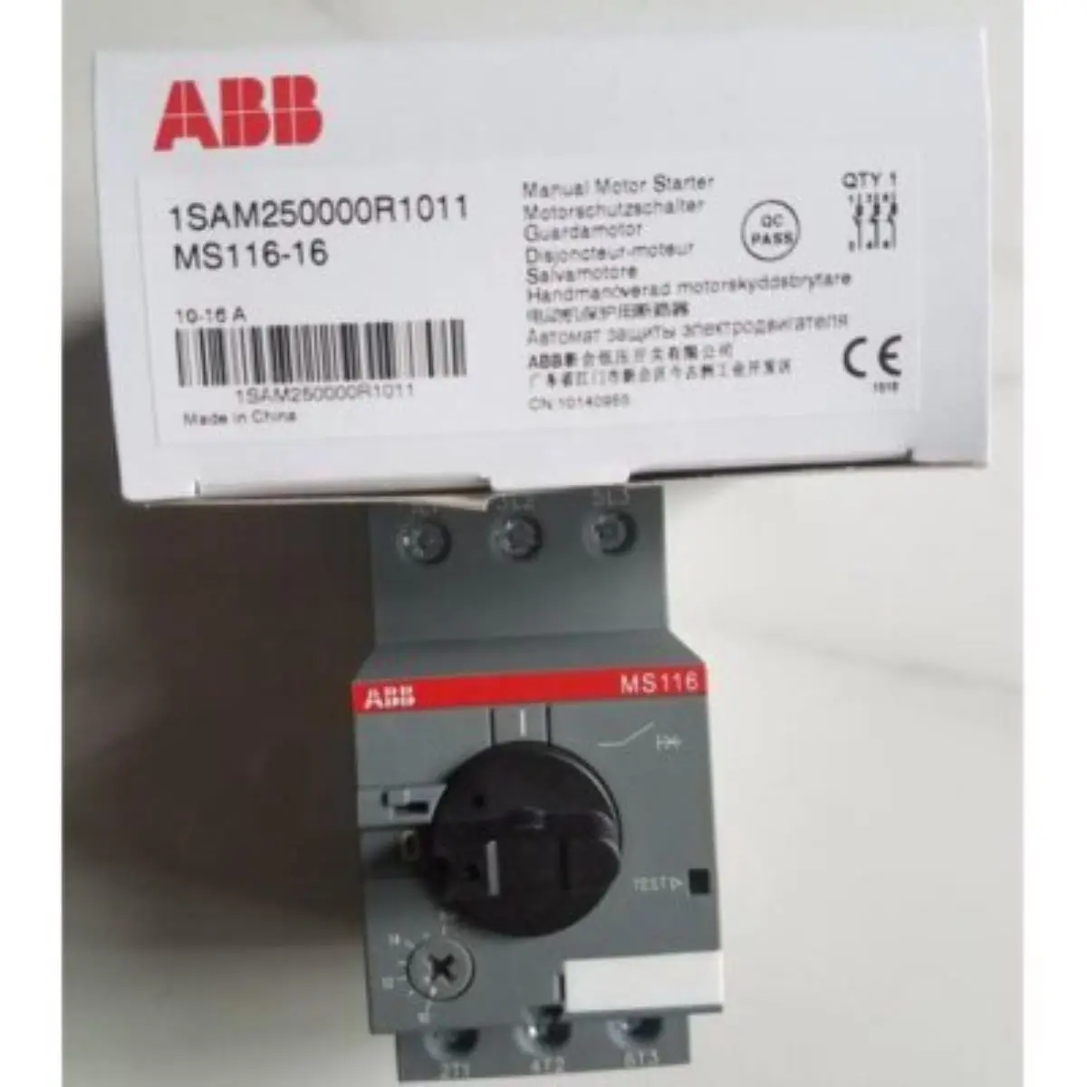 

Manual Motor Starter 10 ... 16 A MS116-16.0 10140955 MS116-16 1SAM250000R1011