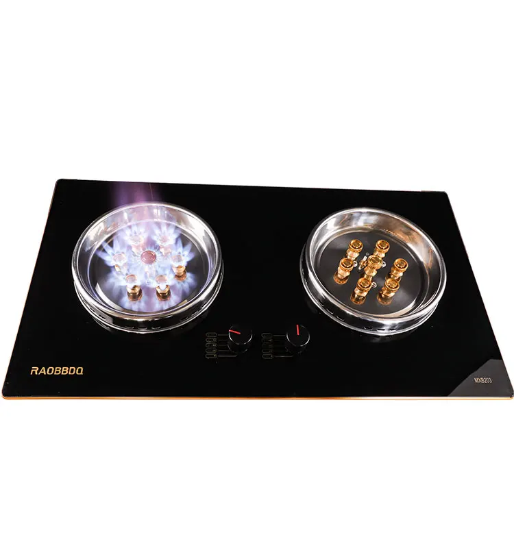 In Stock Brass Burner 2 Ceramic Plate Gas Cooker Stove For