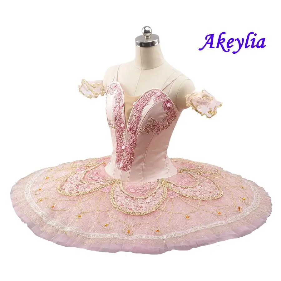 The nutcracker Professional Ballet Tutu Pink Sleeping Beauty Classical Ballet Tutu pancake Sugar Plum Fairy Performance JN0047