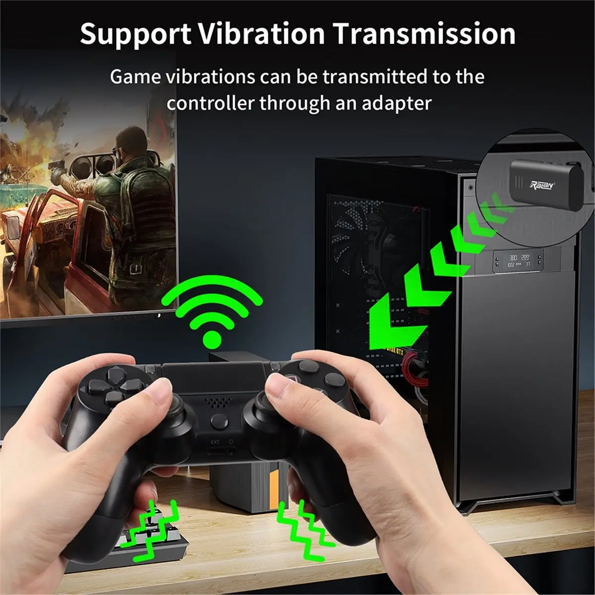 A003  Gamepad Converter Bluetooth USB Receiver Controller Adapter Wireless USB Adapter for Switch PC Gamepad
