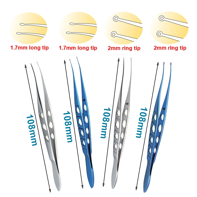 

Eye Perone LASIK Flap Forceps Curved Shafts Tweezers Titanium Alloy/Stainless Ophthalmic Instrument Autoclavable