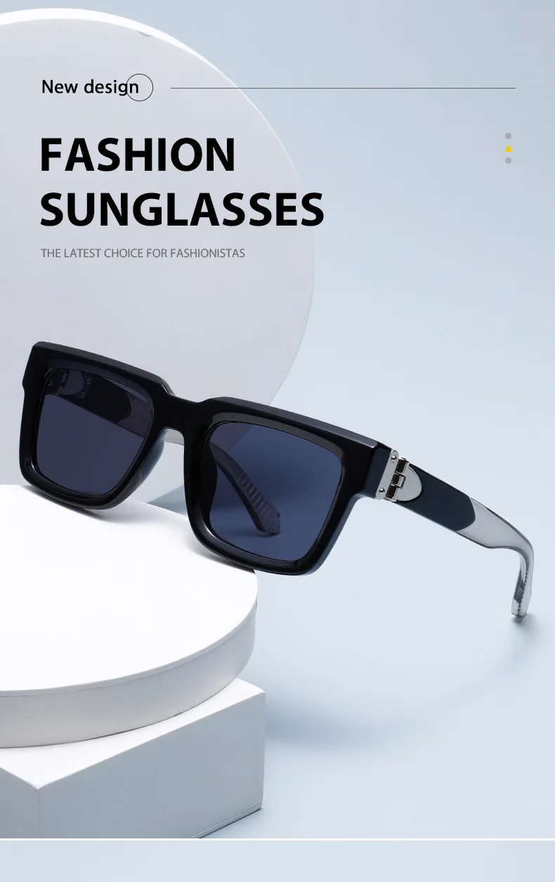 Millionär Quadratische Sonnenbrille Männer Vintage Luxus Sonnenbrille 2025, trendige Mode Gläser Gafas De Sol Hombre Lunette Soleil Femme – Detail 10