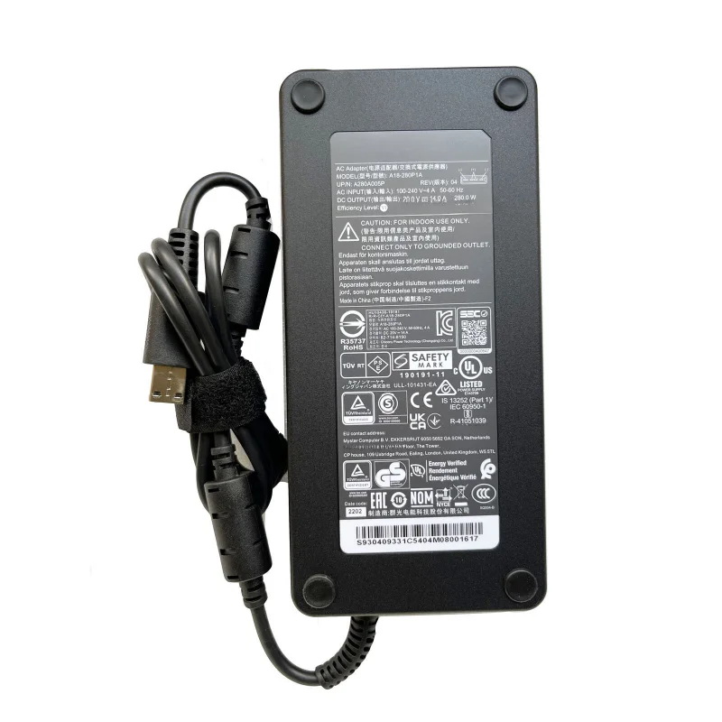 LL 280W AC Adapter Charger For MSI Raider GE76 12UGS-201 A18-280P1A Power Supply