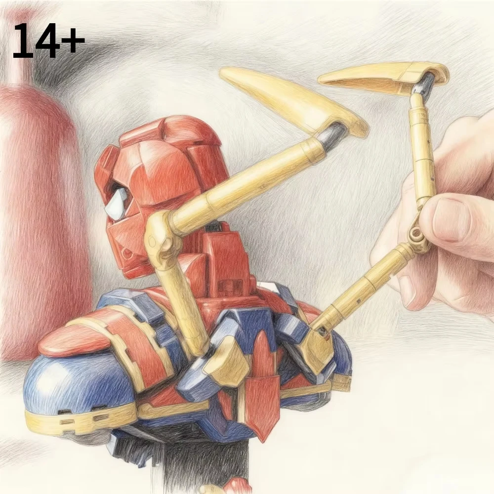 

2026 new series hero robot bust building block set advanced 3d Christmas holiday gifts for adults and children