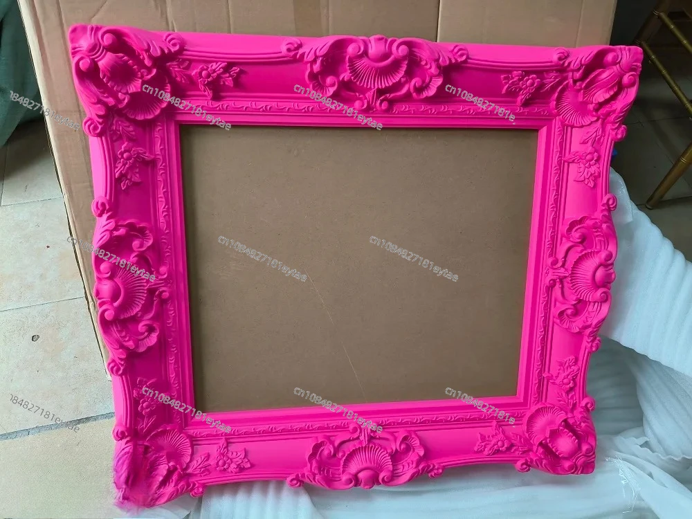 Sweet Style Rose Red Plastic ABS Wedding Decoration AD Oil Painting Frame