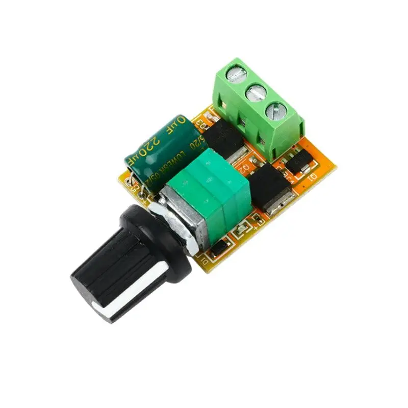 Mini PWM DC Brush Motor Speed Controller 3V5V12V24V Speed Switch Module Board LED Dimming 6A