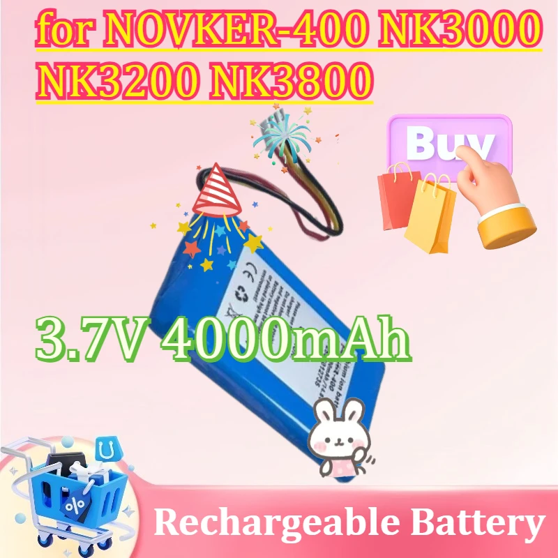 

New Built-in Rechargeable Battery 3.7V 4000mAh 14.8Wh for Optical Fiber Tester NOVKER-400 NK3000 NK3200 NK3800
