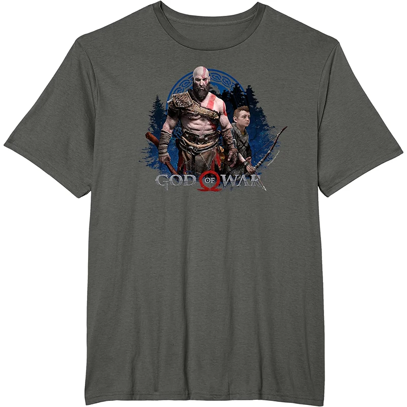 God of War Print Cotton T-Shirts Men Women Fashion Streetwear Oversized Short Sleeve T Shirt Harajuku Unisex Tees Tops Clothing