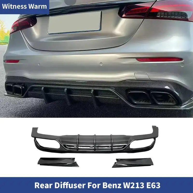 Diffuseur arrière de voiture en Fiber de carbone, becquet de lèvre de pare-chocs pour Mercedes Benz classe E W213 E63 AMG 2022 +