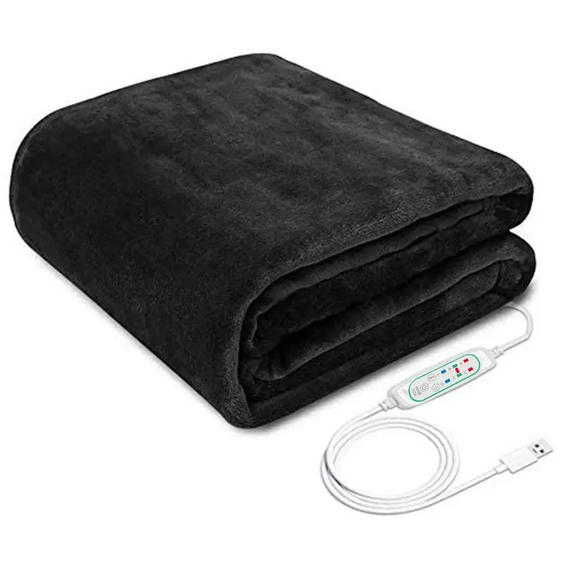 USB Electric Blanket Warm Heated Shawl 3 Heat Settings With Timing Function Electric Heating Blanket Wearable Soft Heating Blank