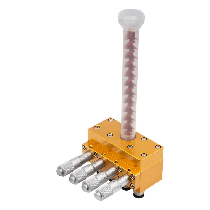 Glue splitter Four-way splitter dispensing valve Mixed glue splitter belt Micrometer scale fine-tuning Precise control