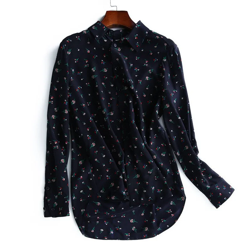 PLAZSON Floral Print Sweet Women Blouse Autumn Long Sleeve Lapel Casual Shirt Office Lady Blusas Fashion Korean Tops 셔츠 & 블라우스