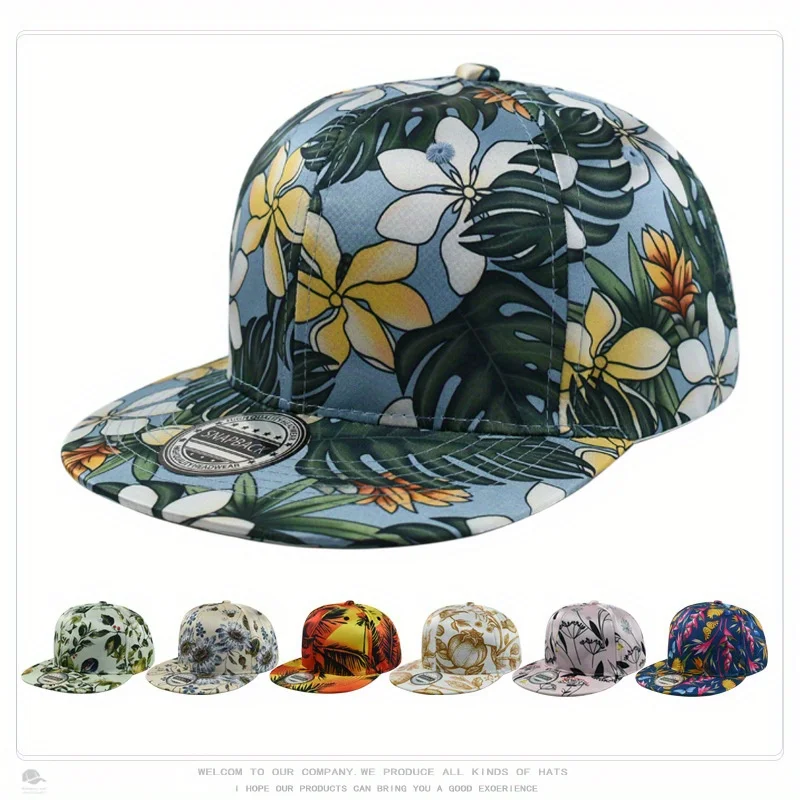 

Baseball Cap for Women Printed Palm Tree Leaf Hip Hop Sun Hat Colorful Outdoor UV Protection Street Dance Headwear