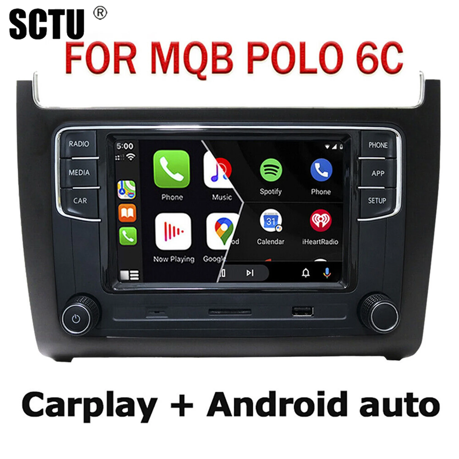 SCUMAXCON Car Stereo RCD360 330 +Frame CarPlay&Android auto BT RVC for MQB Auto Polo 6c