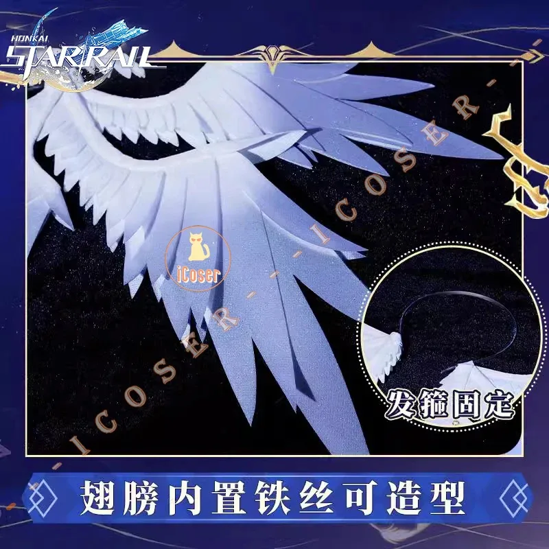 

aaa12 3Honkai Star Rail Sunday Cosplay Six Wings Headwear New Skins Hairpins Game Props Halloween Party for Women Men Girls Acce