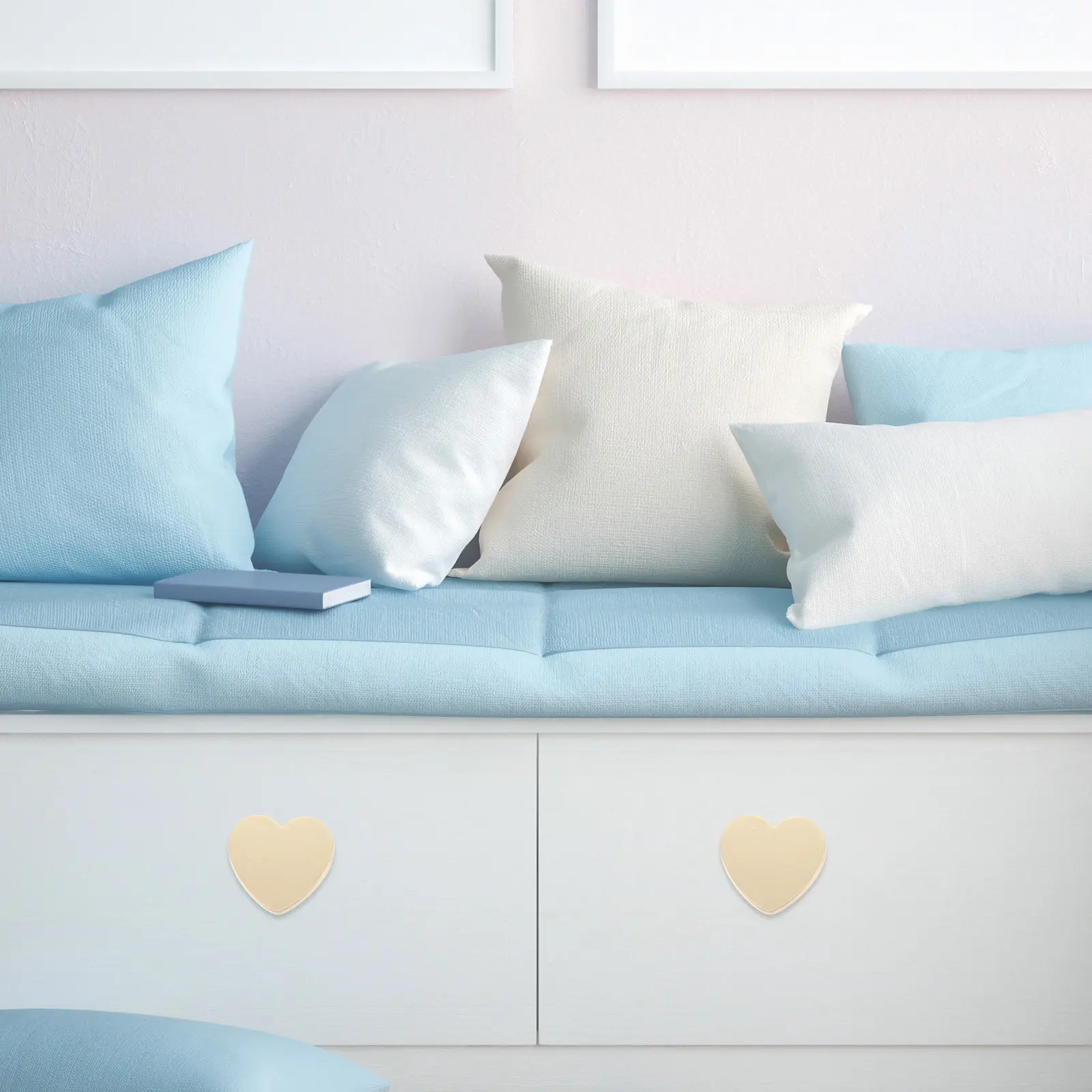 

6Pcs Cute Romantic Heart Design Zinc Alloy Door Handle Pull for Room Furniture Drawer Cabinet Dresser Metal Knobs Pull