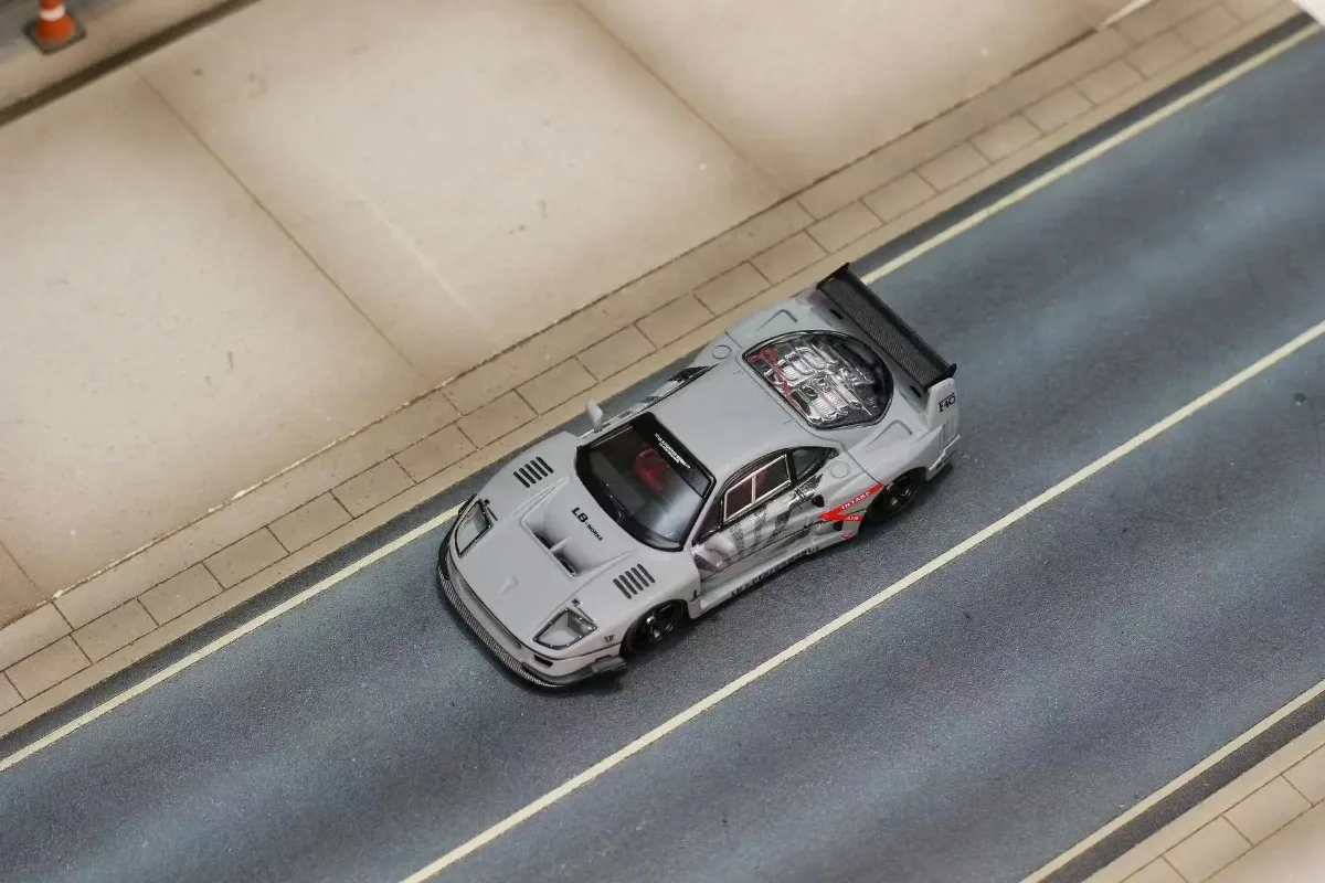 

PLAYER Custom Edition 1:64 LBWK F40 Battle Grey Alloy Diecast Model Car Collectible Gift Static Display