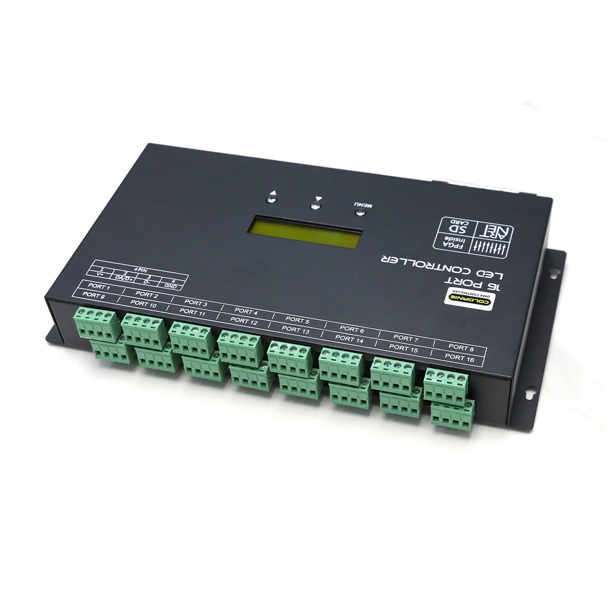 DC5V-36V 16port Artnet Eternet to SPI/DMX512 Led Pixel Light Controller Output 16320 Pixel For WS2811 WS2812 WS2815 DMX512 Lamp