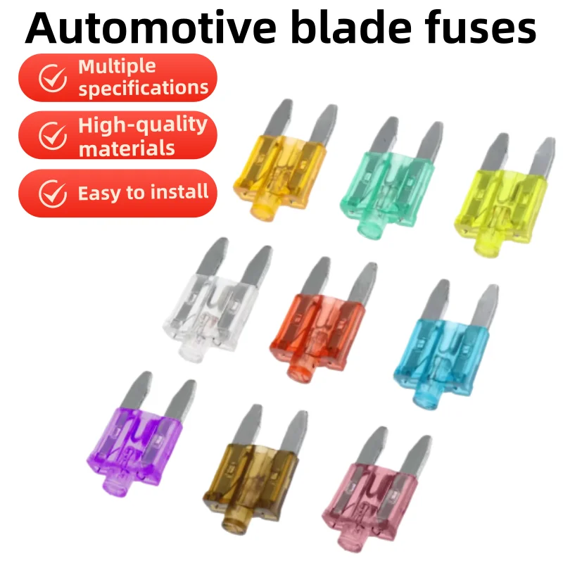 10PCS,Small With Light With Fusing Indication Automobile Plug-in Fuse Small Sharp Foot Fuse For Automobile 5A 7.5A 10A ~ 40A