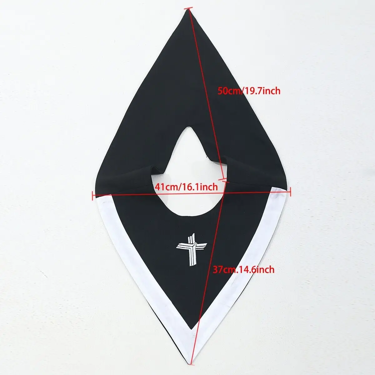 Unisex Reversible V Shape Choir Stole with Border and Cross Pattern with border Church Stole