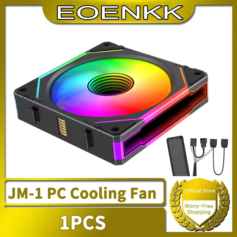 

1 шт. JM-1 360 мм вентилятор водяного охлаждения- ARGB зеркальный цикл синхронизации света PWM 800-2000 об/мин для радиатора ПК.