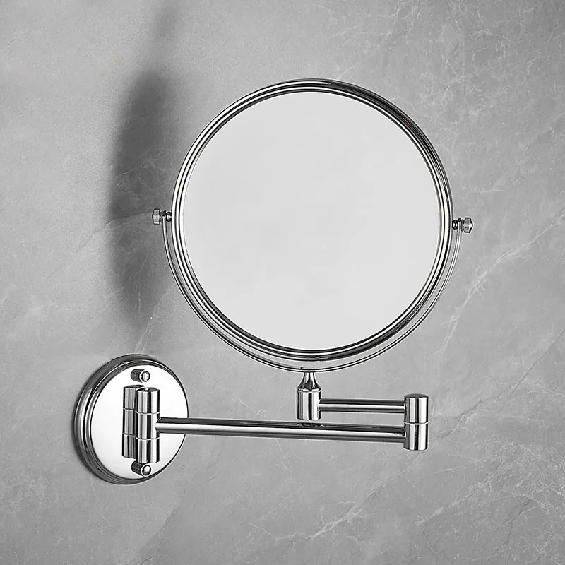 

Adjustable Foldable 8 Inch Bathroom Vanity Mirror,Double-Sided 3X Magnifying Makeup Mirror,Wall-Mounted Punch Installation