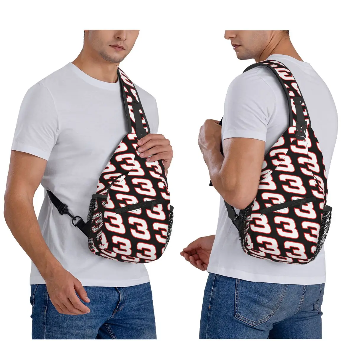 

Dale Earnhardt 3 Chest Bag Men Sling Crossbody Backpack Chest Bag Travel Hiking Daypack Shoulder Bag