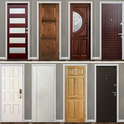 3D Realistic Wood Design Door Stickers, New Design Removable Retro Brown Wood Grain Printed Home Door Decoration Wallpaper