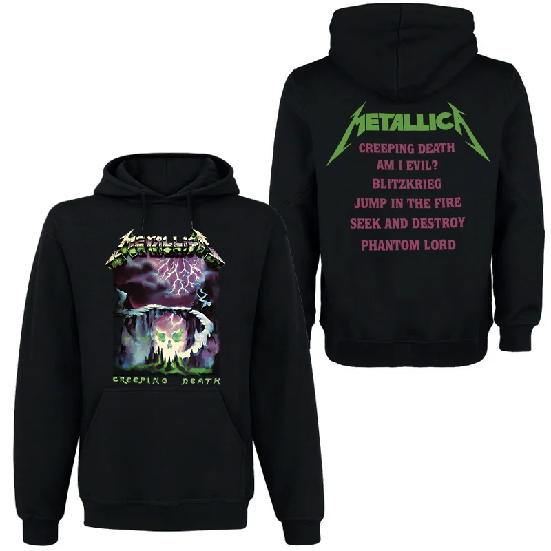 METALLICA Band Rock Dark Wind Hoodie Herren Street Hip Hop Top Bequemer Kapuzenpullover Herbst/Winter Persönlichkeit Herrenbekleidung – Detail 6