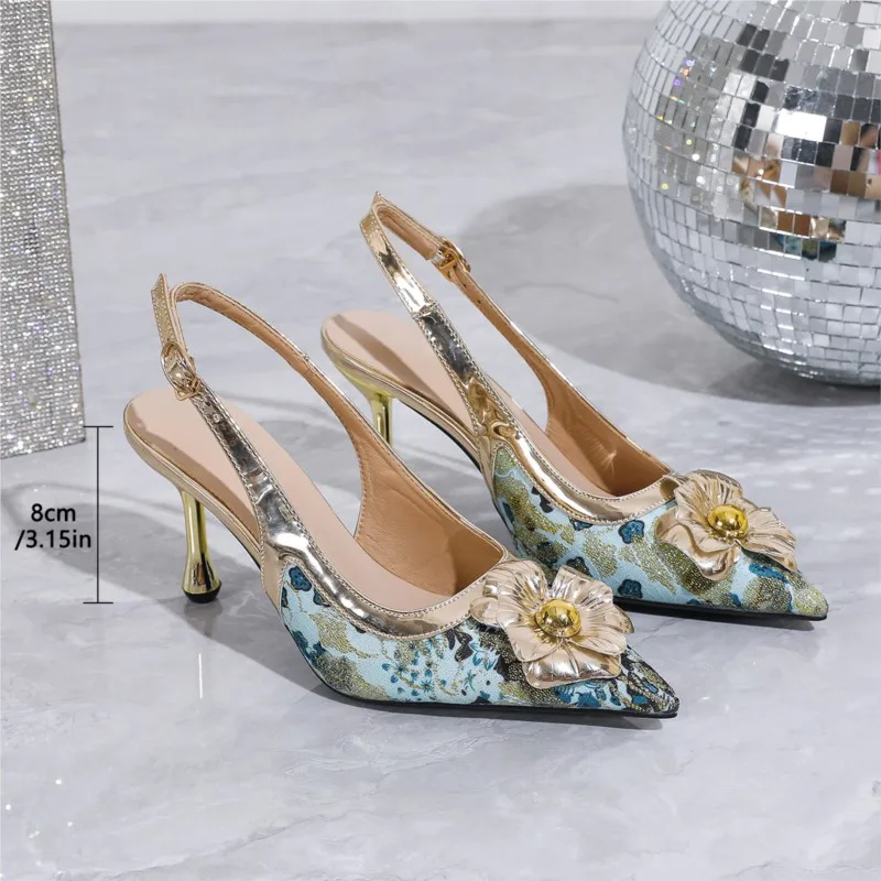 French-style toe-high sandals 2026 new summer pointed-toe stunning non-tiring low-heeled high-heeled shoes