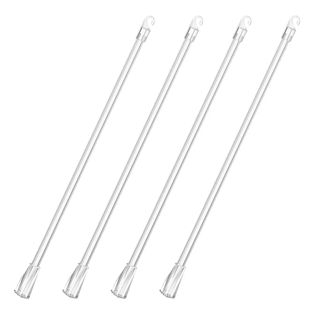 

4Pcs Blind Rod Hook for Vertical Blinds 15 Inch Transparent Replacement Pull Rod Curtain Opener Accessory Easy Install Sturdy