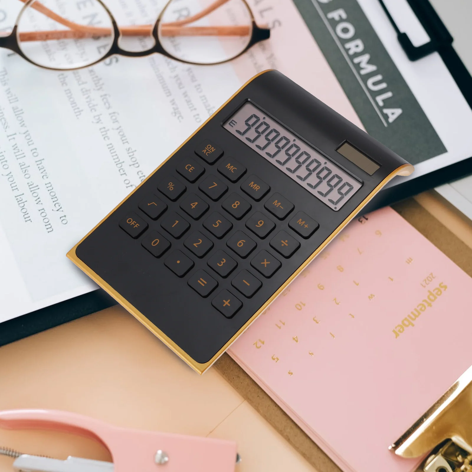 

Solar Calculator 10-bit Display Compact Lightweight Office Portable Desk Ultra-thin Practical Basic