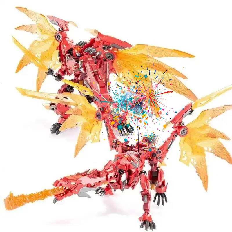 

JINBAO 8871 Transmetal 2 Мегатрон Красный Дракон Трансформация Beast Wars BW Игрушка-фигурка DX09 DF07 Деформируемая модель робота