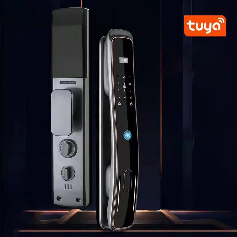 Tuya Wifi APP Smart Fingerprint Door Lock Home Automation Digital Password Keypad IC Card Anti-theft Electronic Lock